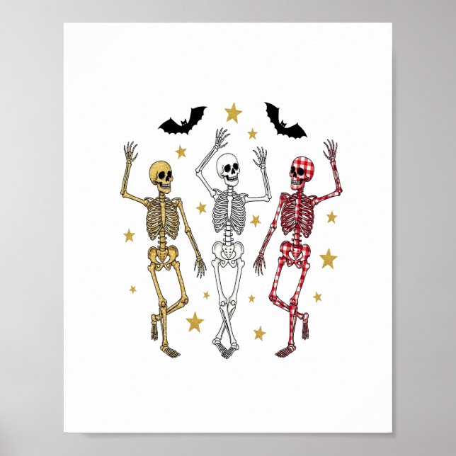 Tanzskeleton Halloween Poster (Vorne)