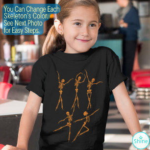 Tanzskelett Ballett Tänzerin Ballerina lustig T-Shirt