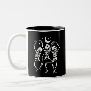 Tanzskelett Frohes Halloween Fall Skull Zweifarbige Tasse
