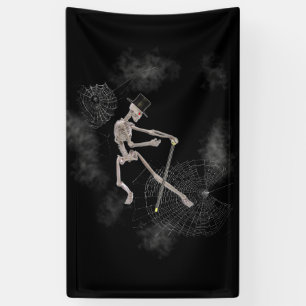 Tanzskelett in Top Hat Halloween Banner