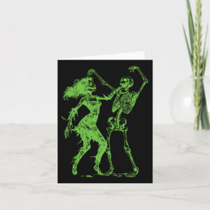 Tanzskelett mit Zombie Green Karte