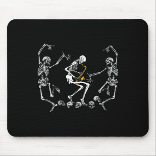 Tanzskelett Saxophon Halloween Mousepad