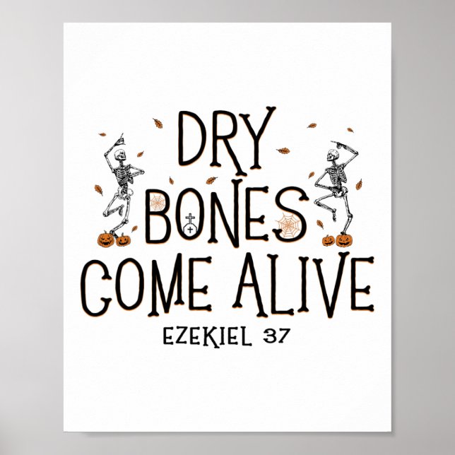 Tanzskelett Trockenknochen kommen Live Halloween C Poster (Vorne)