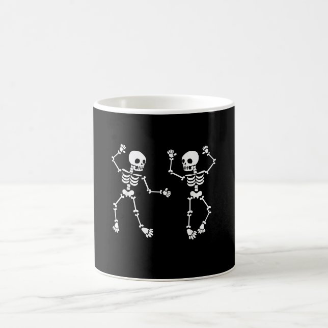 Tanzskelette Funny Dancing Lover Halloween Kaffeetasse (Mittel)