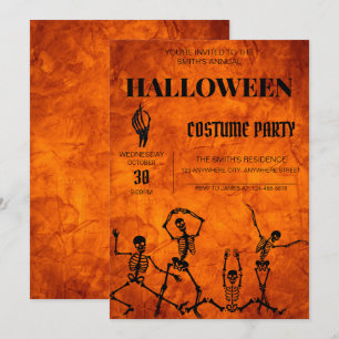 Tanzskelette Halloween Kostüm Party Einladung