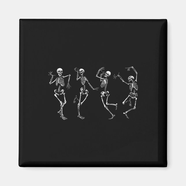 Tanzskelette Halloween-Tanz des Todes Macabre Magnet (Vorne)