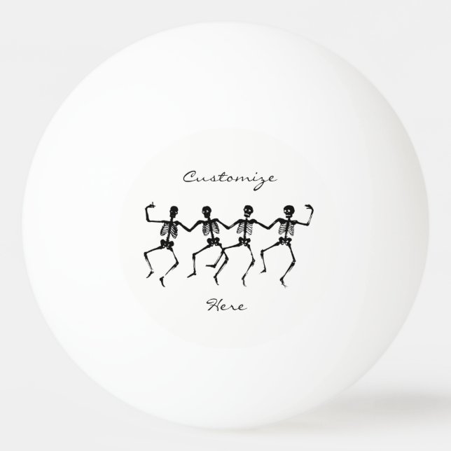 Tanzskelette Halloween Thunder_Cove Tischtennisball (Vorderseite)
