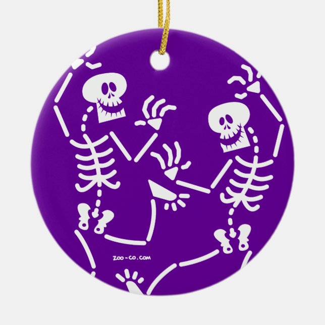 Tanzskelette Keramik Ornament (Vorne)