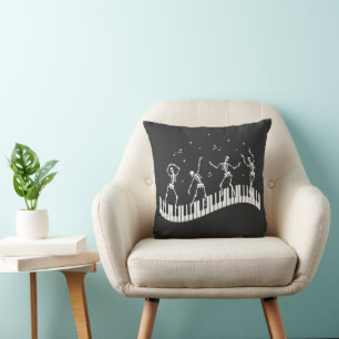 Tanzskelette Keyboard Music Teacher T - Shirt Kissen