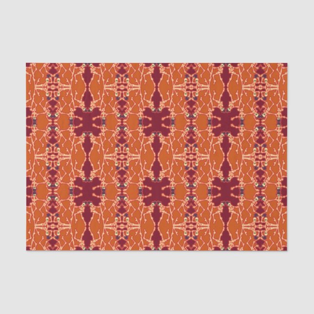 Tanzskelette Orange Tissue Paper Seidenpapier (Vorderseite)