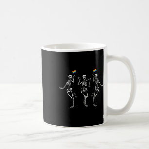 Tanzskelette Rainbow Pride Celebration Kaffeetasse