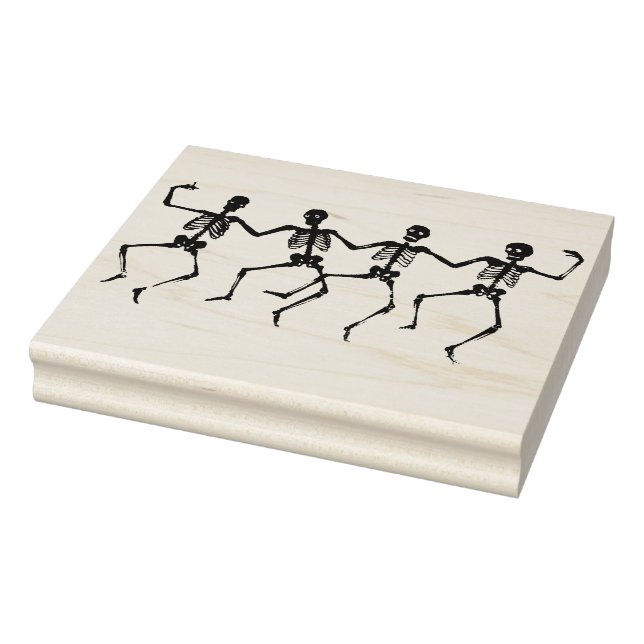 Tanzskelette Silhouette Kunst Briefmarke Gummistempel (Stempel)