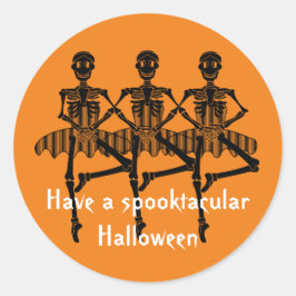 Tanzskelette Spooktacular Halloween Runder Aufkleber