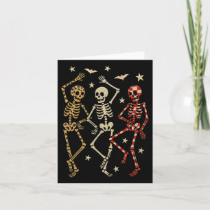 Tanzskelette Spooky Season Halloween Leopard Karte