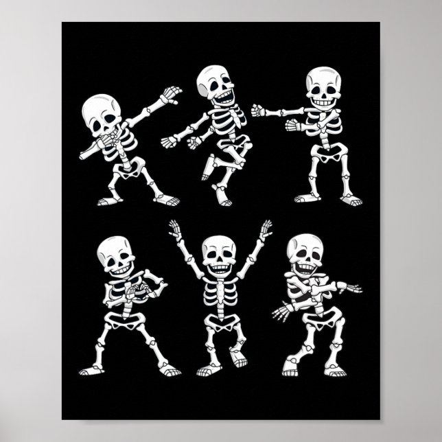 Tanzskelette Tanz Challenge Boys Girl Kinder H Poster (Vorne)