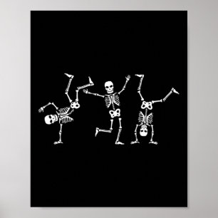 Tanzskelette TanzChallenge Halloween Beängstigend Poster