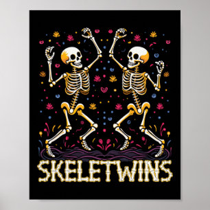 Tanzskelette - Zehn Halloween Matching Skelett Poster