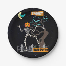 Tanzskeletton Halloween Paper Teller