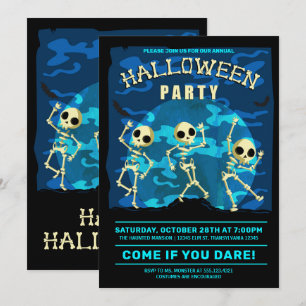 Tanzskeletts-Halloween-Party Einladung