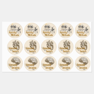 Tanzsticker für Skelette Hallowe'en Participation Etiketten