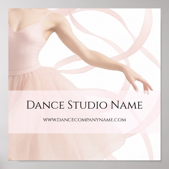 Tanzstudio-Lehrer Soft Pink Poster (Vorne)
