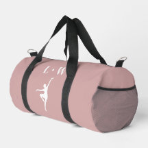 Tanztasche - rosa Initialen Name Duffle Bag