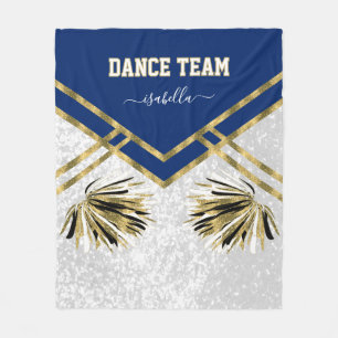 Tanzteam Black, White and Gold Fleece Blankon