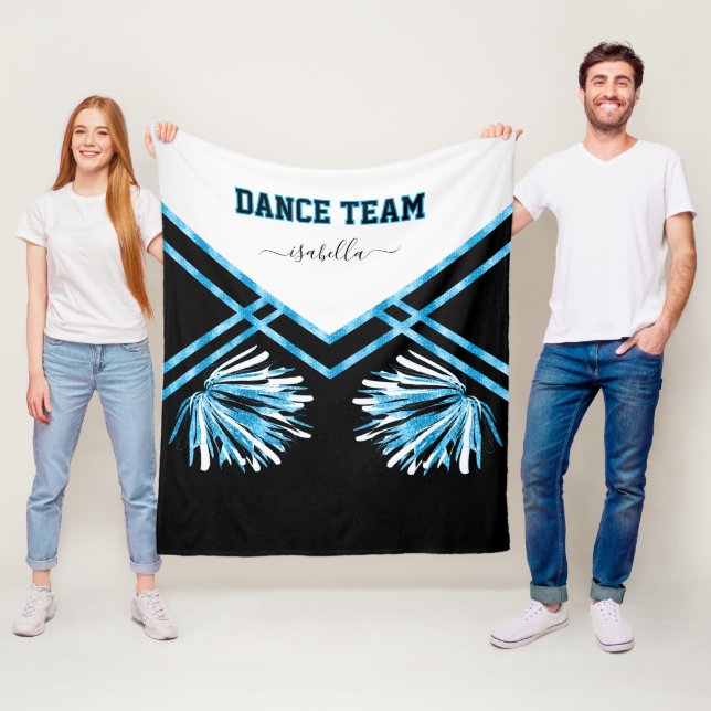 Tanzteam Black, White und Baby Blue Fleecedecke (Beispiel)
