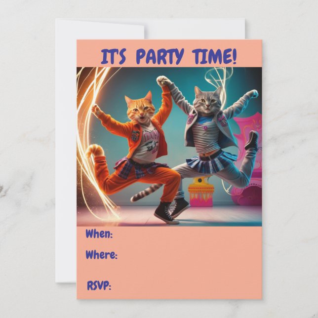 Tanztische Einladung (Vorderseite)