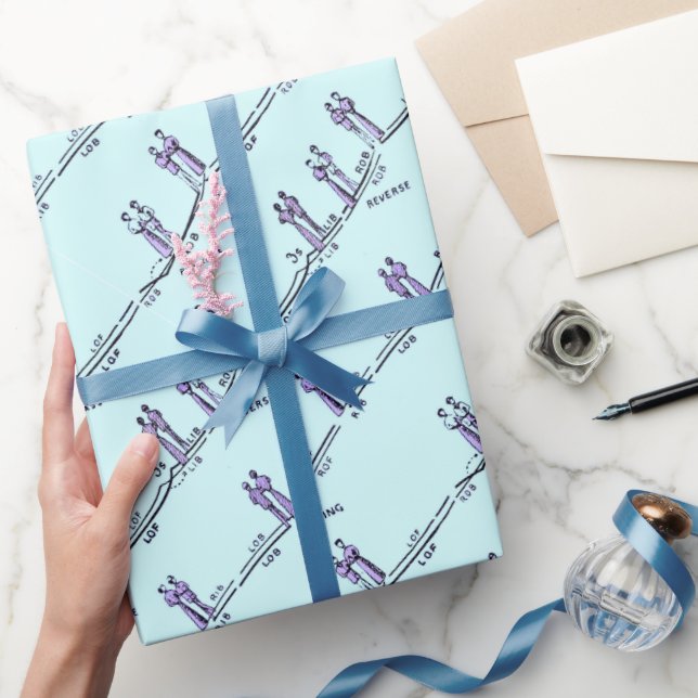 Tanzunterricht Geschenkpapier (Blau) (Schenken)
