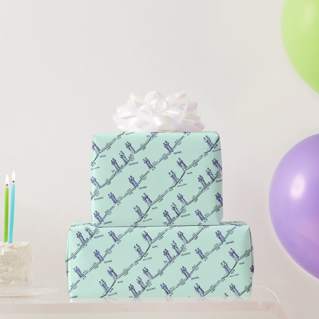 Tanzunterricht Geschenkpapier (Grün) (Partygeschenke)