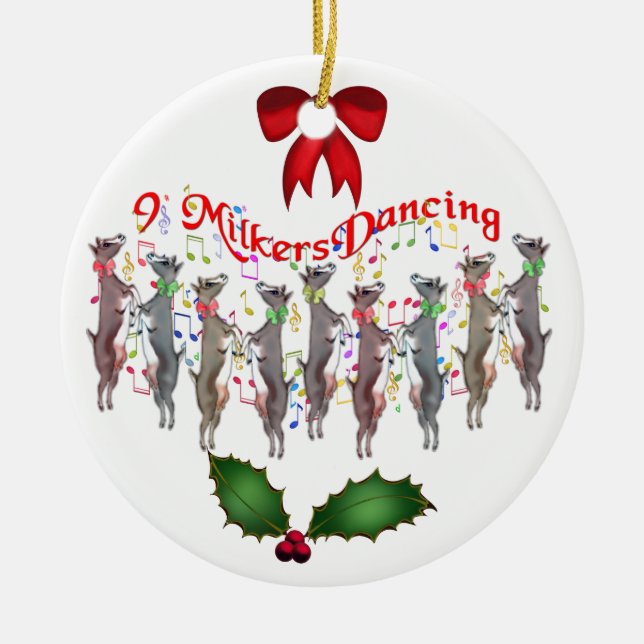 Tanzziegen Weihnachtsschmuck (Vorne)