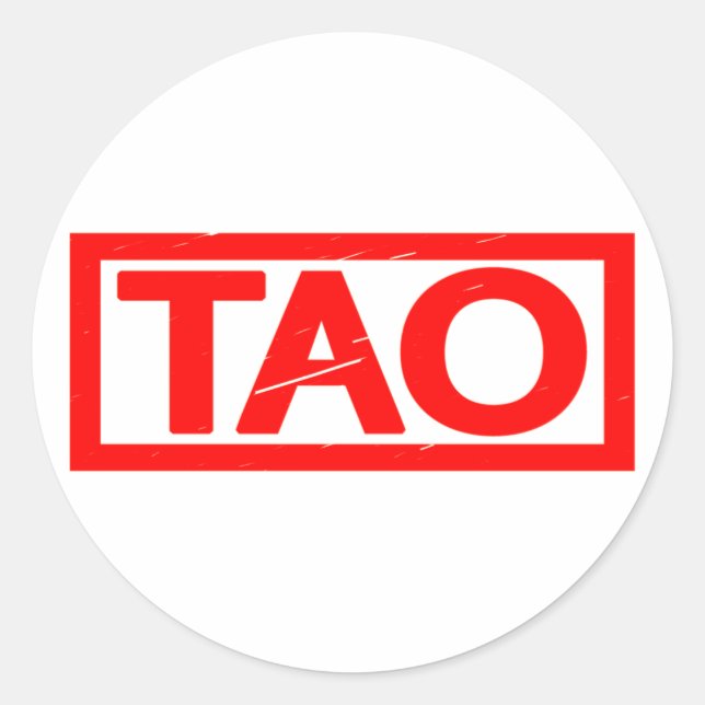Tao Briefmarke Runder Aufkleber (Vorderseite)