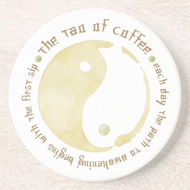 Tao der Kaffee-Tasse Sandstein Untersetzer (Vorne)
