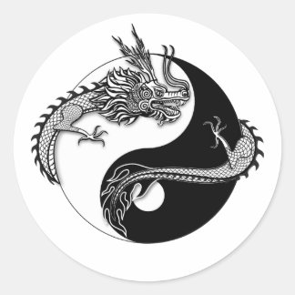 Tao des Drachenjahres Runder Aufkleber