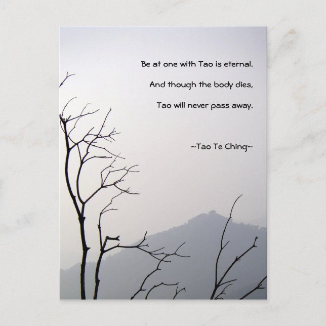 Tao Te Ching No.1/ Postcard Postkarte (Vorderseite)