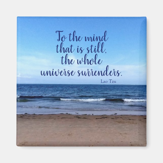 Taoist Quote Beach Foto Magnet (Vorne)