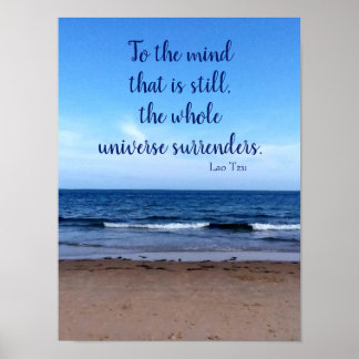 Taoist Quote Beach Foto Poster