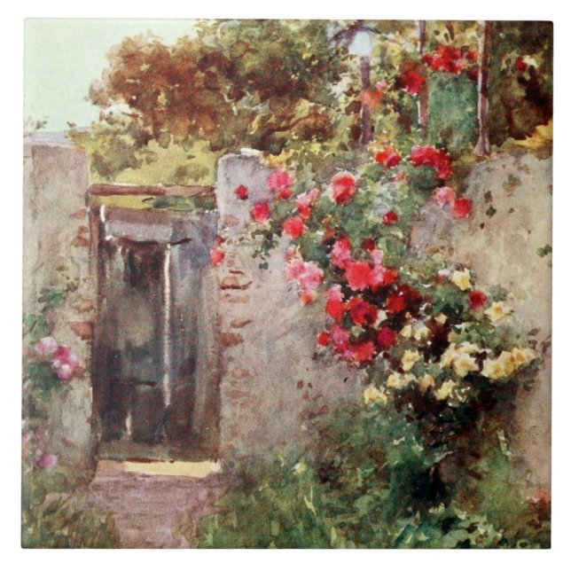 Taormina Italien Blume 1918 Fliese (Vorderseite)