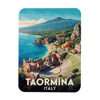 Taormina Italien Griechisches Theater Reise Szene  Magnet