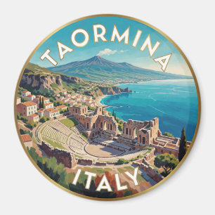 Taormina Italien Ionische Küsten Szene 🌊 Magnet