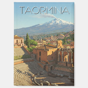 Taormina Italien Monte Etna Magnet