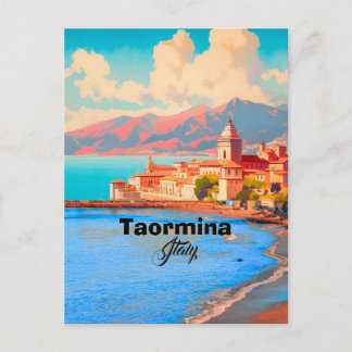 Taormina Italien Reise Postkarte, Taormina Reise K Postkarte