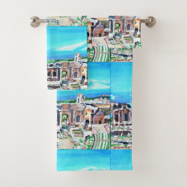 Taormina, Sizilien Badhandtuch Set (Insitu)