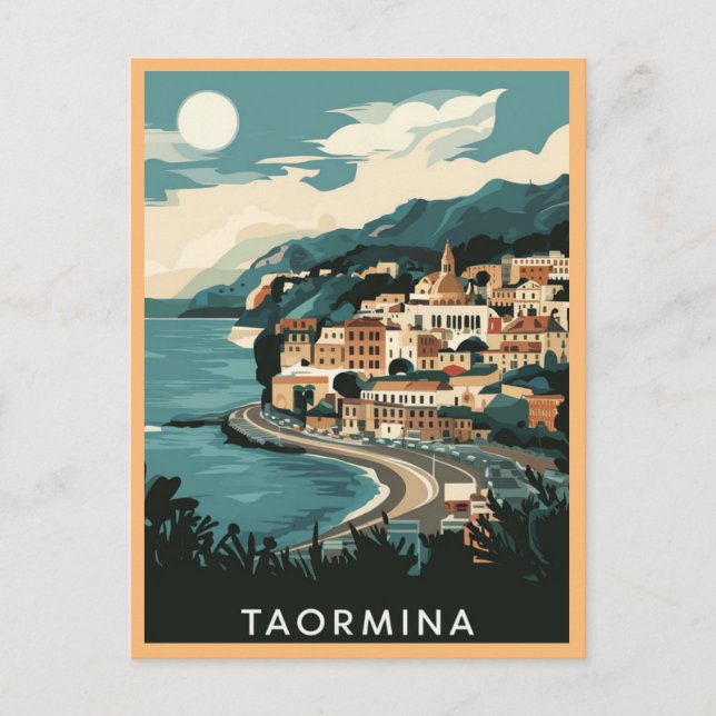 Taormina, Sizilien Postkarte (Vorderseite)