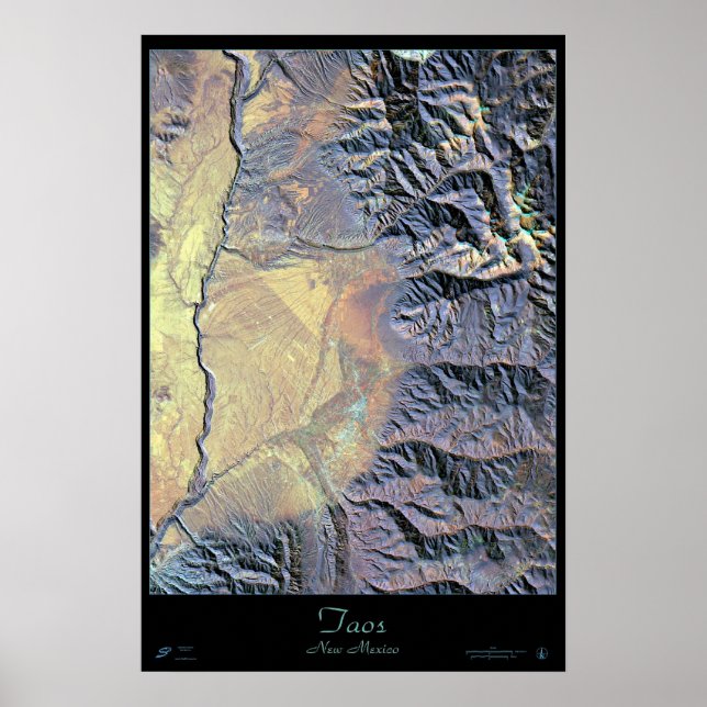 Taos, das Satellitenposter von New Mexico Poster (Vorne)