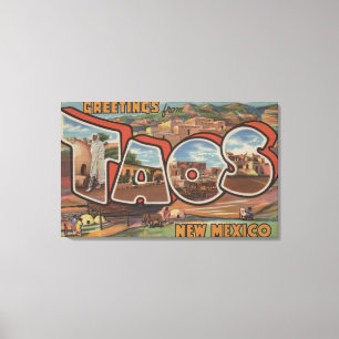 Taos, neuer MexicoLarge Buchstabe ScenesTaos, Leinwanddruck