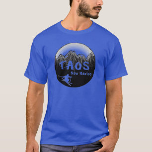 Taos New Mexico künstlerischer Skifahrer T-Shirt