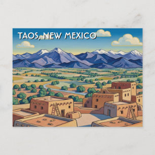 Taos New Mexico Reise Postkarte