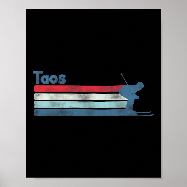 Taos New Mexico Retro-Ski  Poster (Vorne)